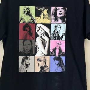 Taylor Swift Graphic Print Black Women's Top